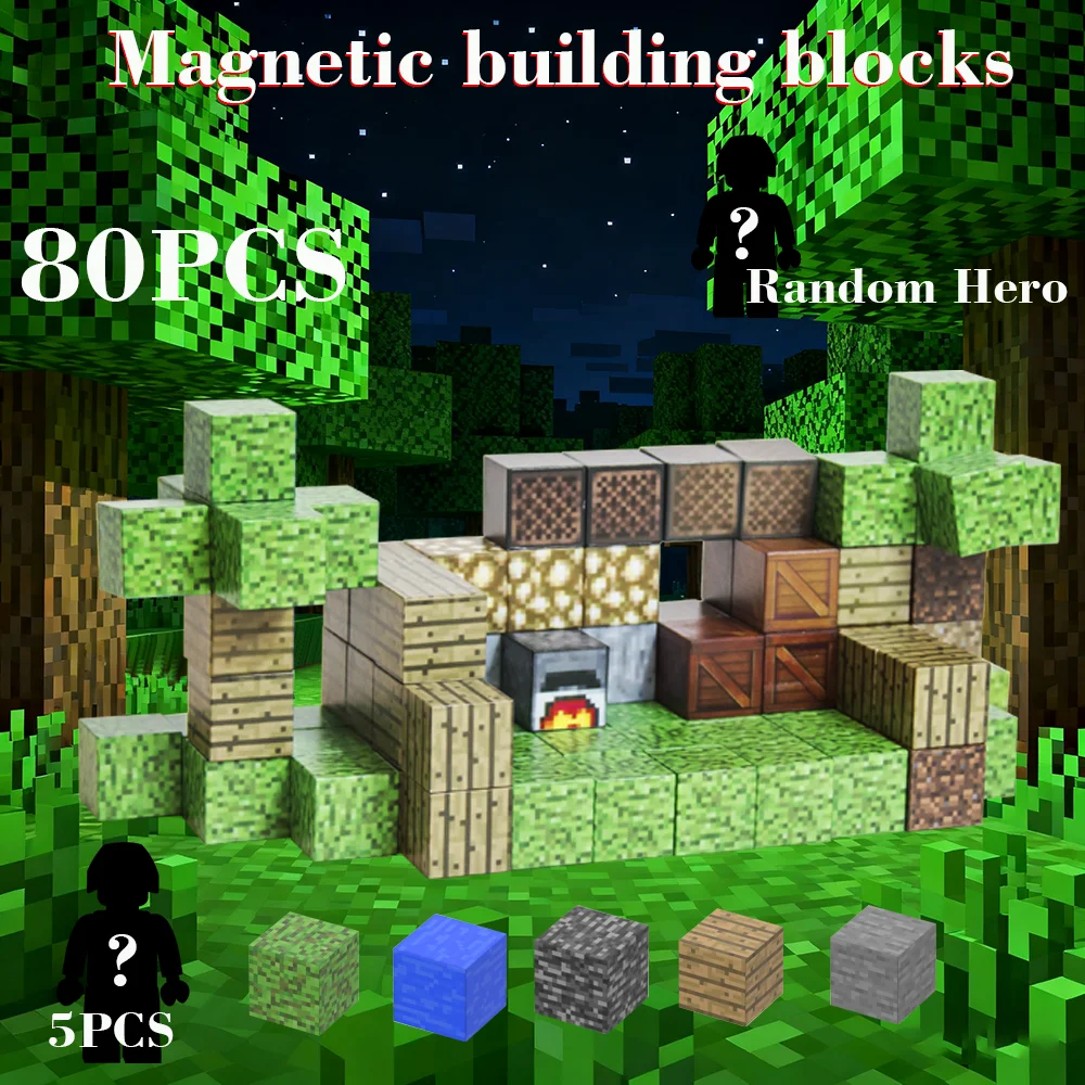 100 قطعة من مكعبات البناء المغناطيسية ألعاب مكعبات مغناطيسية، مجموعة عالم البناء، ألعاب جذعية للأطفال كهدية