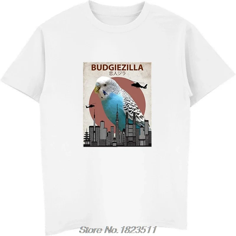 Hot Sale Fashion Budgiezilla | Budgie T-Shirt For Budgerigar Parakeet Lovers Tshirt Funny Men Tees Tops Herejuku Straatwaer