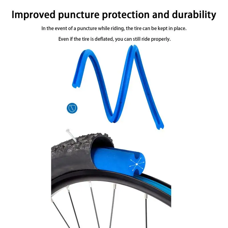 1 Piece Bike Tubeless Tire Insert Bicycle Tyre Air Rim Liner Tube Protector Puncture Proof Vibration Dampening