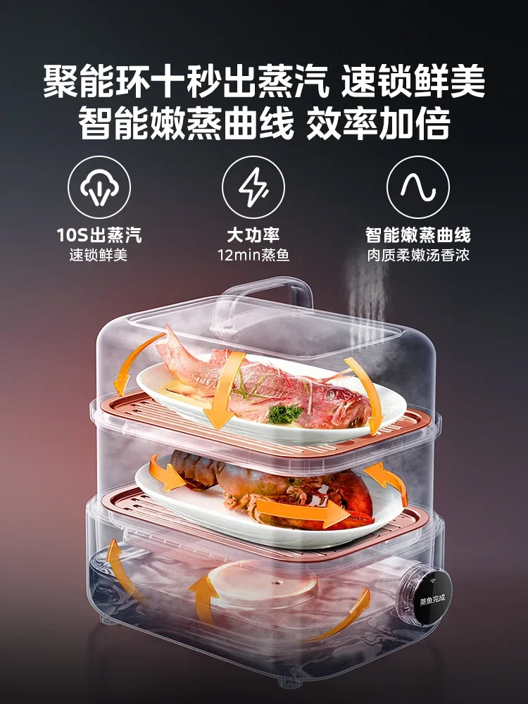 

220V Multi-functional Electric Food Steamer with Water Separation Function and Automatic Reservation AG