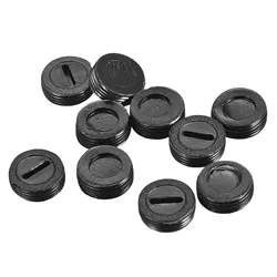 6/10/20Pcs Black Plastic Screw Carbon Brush Holder Caps Case Dia 10mm/12mm/13mm/14mm/15mm/16mm/18mm/20mm/22mm Brush Cover