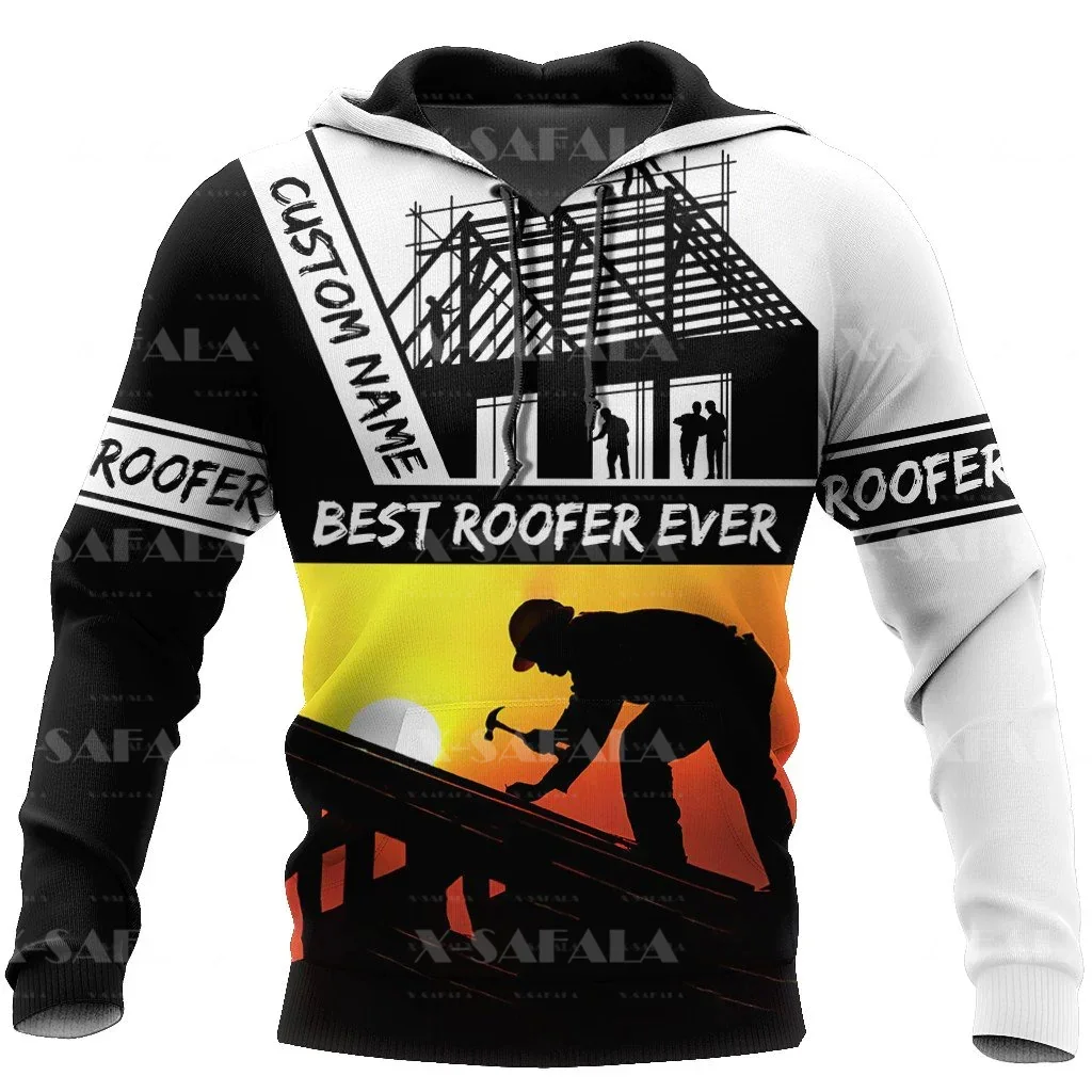 

CUSTOMIZE Name Roofer Cosplay 3D Printed Zipper Hoodie Mens Pullover Sweatshirts Hooded Jersey Tracksuits Outwear Coat Casual