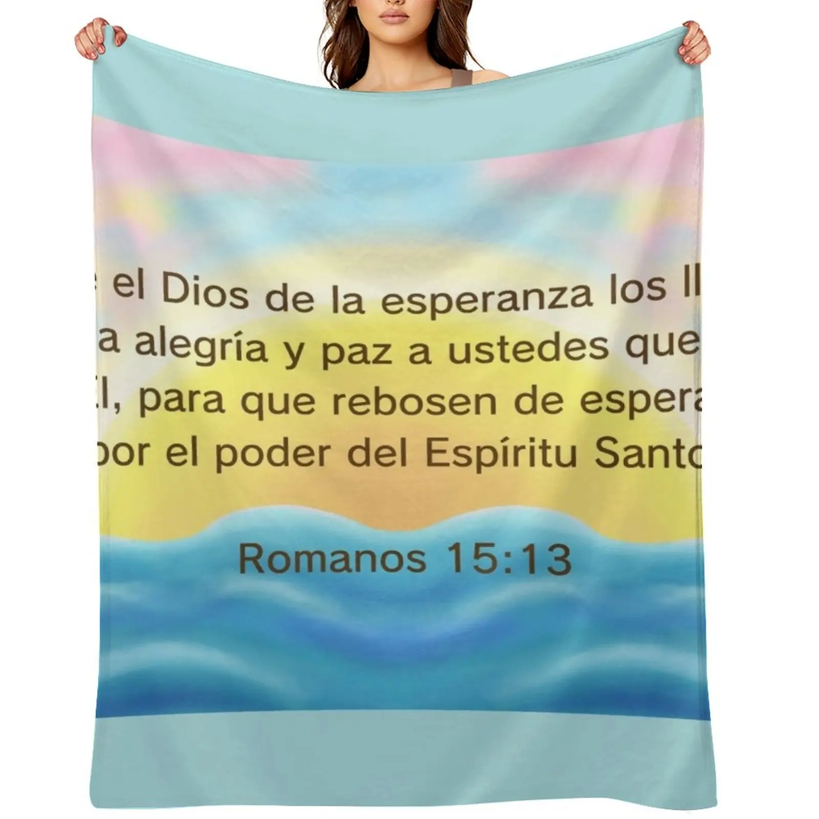 Alegre Colorida Puesta De Sol Con Versículo Bíblico Throw Blanket Luxury Thicken Winter beds for sofa Travel Blankets