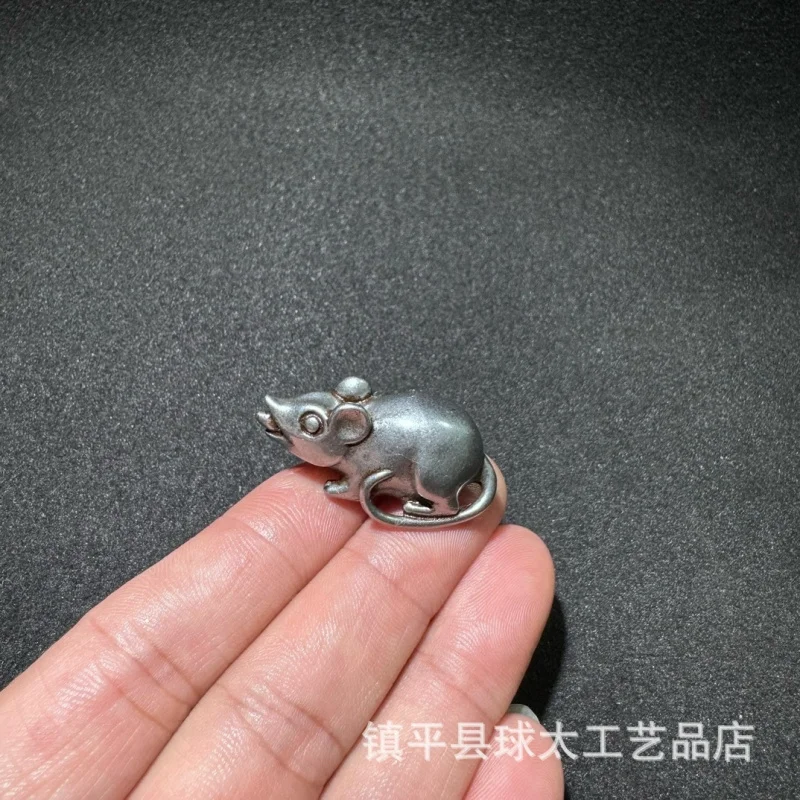 Tibetan Iron Rat Ornament- Zodiac Treasure Rat Handheld Figurine