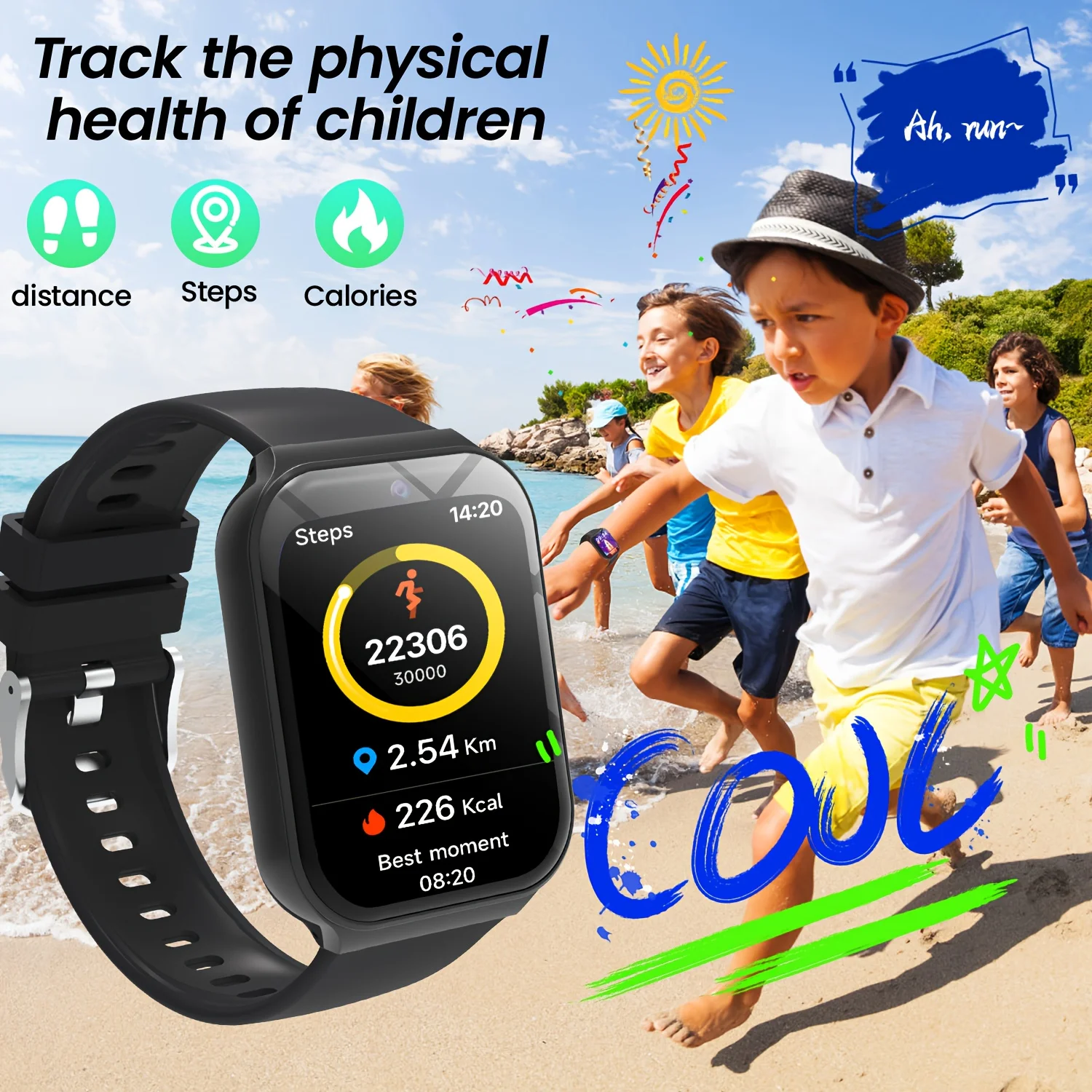 Youngsters Smart Game Watch with Camera & Video Recorder - 18 Games, Rechargeable, Calculator, Calendar, Photo Album