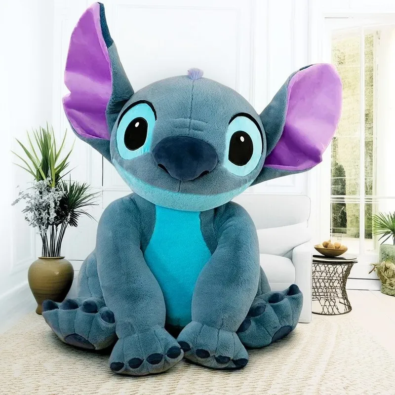 디즈니 커플 시리즈 75cm 대형 릴로 & 스티치 봉제인형 스티치 인형 부드러운 방 장식 베개 장난감 소녀 크리스마스 선물