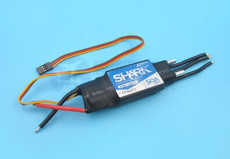 ZTW Shark-ESC de doble vía para barco teledirigido, 30A, 40A, 50A, 60A, 70A, 80A BEC, impermeable, sin escobillas, con refrigeración por agua