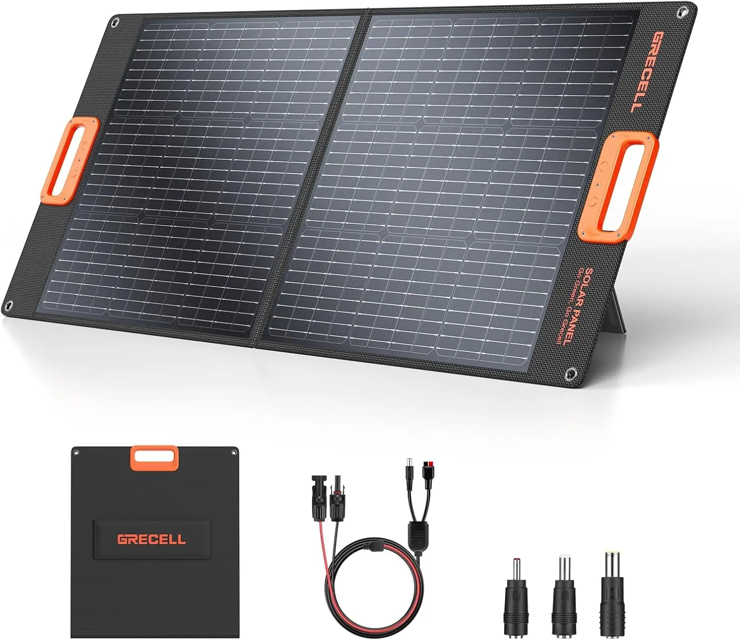 

100W Portable Foldable Solar Panel for Power Stations, High-Efficiency Charger for Outdoor Camping RV Van Trips