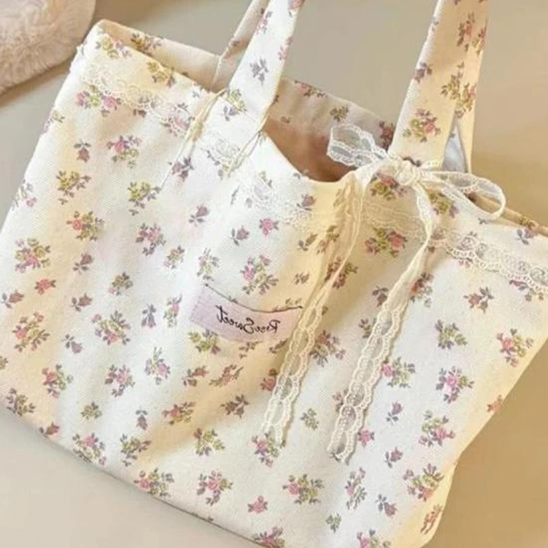 

Floral Small Fresh Women's Shoulder Bag Fashionable Large Capacity Casual Tote Handbag
