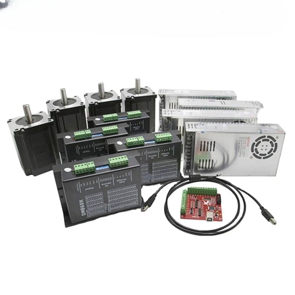 Nema 34 Stepper Motor Kit 12N.m High Torque Motor Driver Power Supply Motion Control Card