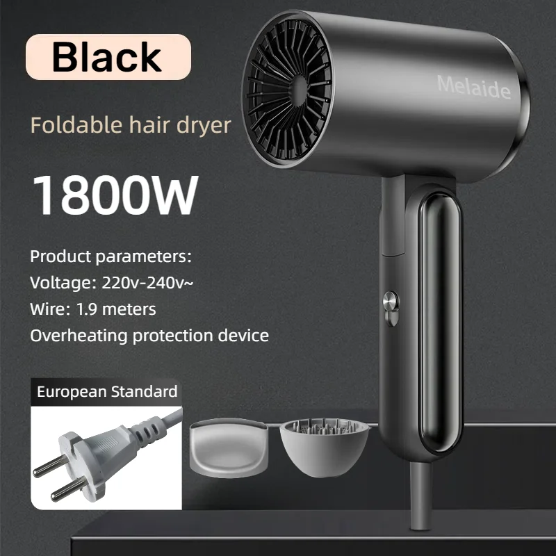 

MIni Folding Hairdryer Travel Blow Dryer Professional HighSpeed Ionic Hair Blower Fast Drying Low Noise Lightweight christmas