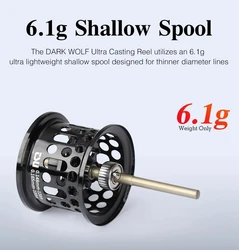 TSURINOYA-carrete de pesca Dark Wolf KF50S, accesorio de pesca de 6,1g, carrete poco profundo, Micro objeto