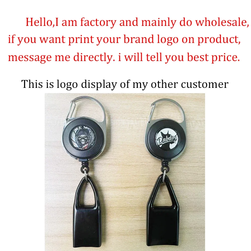 1Pcs Lighter Holder Sleeve Clip With Retractable Keychain 60mm Length Protective Cover Herb Smoking Accessories For Grinder view 5