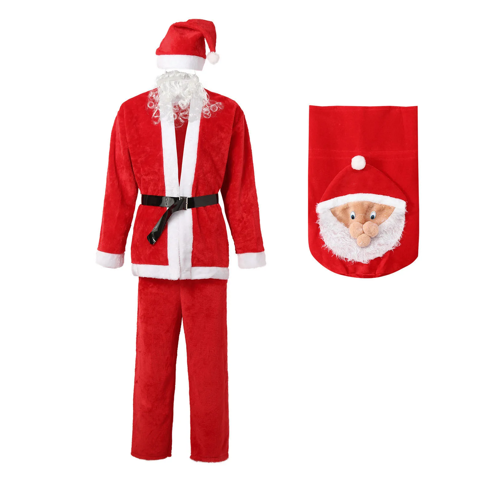 New Christmas Clothes Men Women Santa Claus Costume Funny Circus Naughty Harlequin Uniform Cosplay Xmas Party Decor for Adult