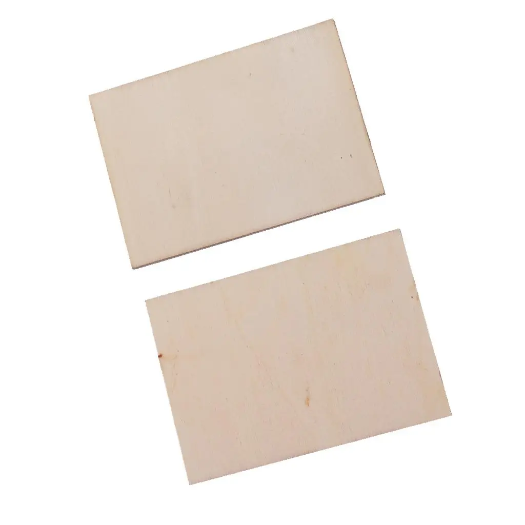 120x Wooden / Wood Rectangle MDF Plaque Unfinished Blank Sign for DIY