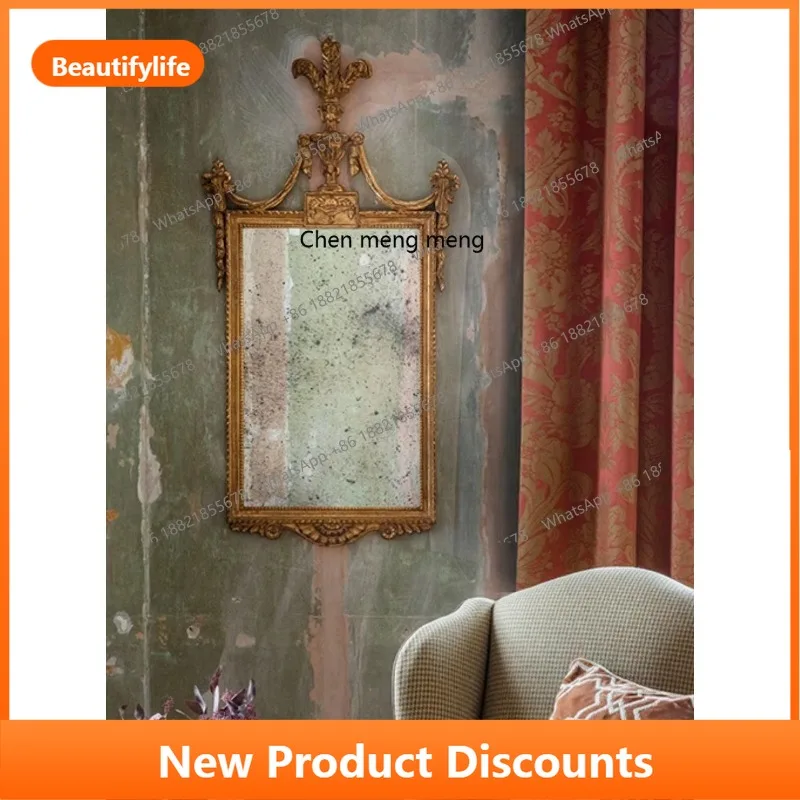 B06 French luxury palace-style mirror wall-mounted washstand wash mirror retro home decoration mirror
