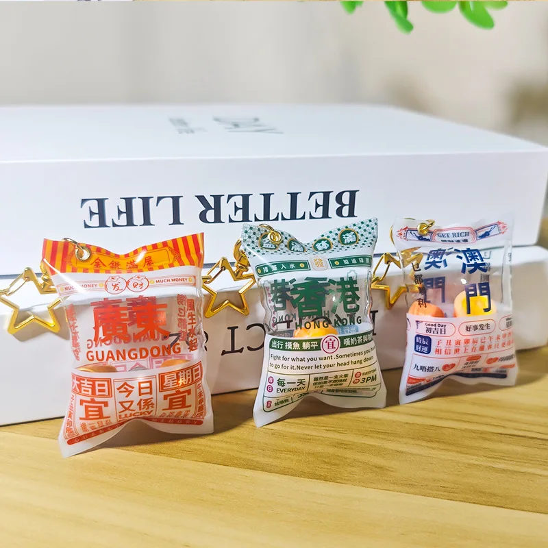 Hong Kong Jewelry And Cultural And Creative Inflatable Bags Guangdonghong Kongmacao Tourism And Cultural Commemorative Keychains