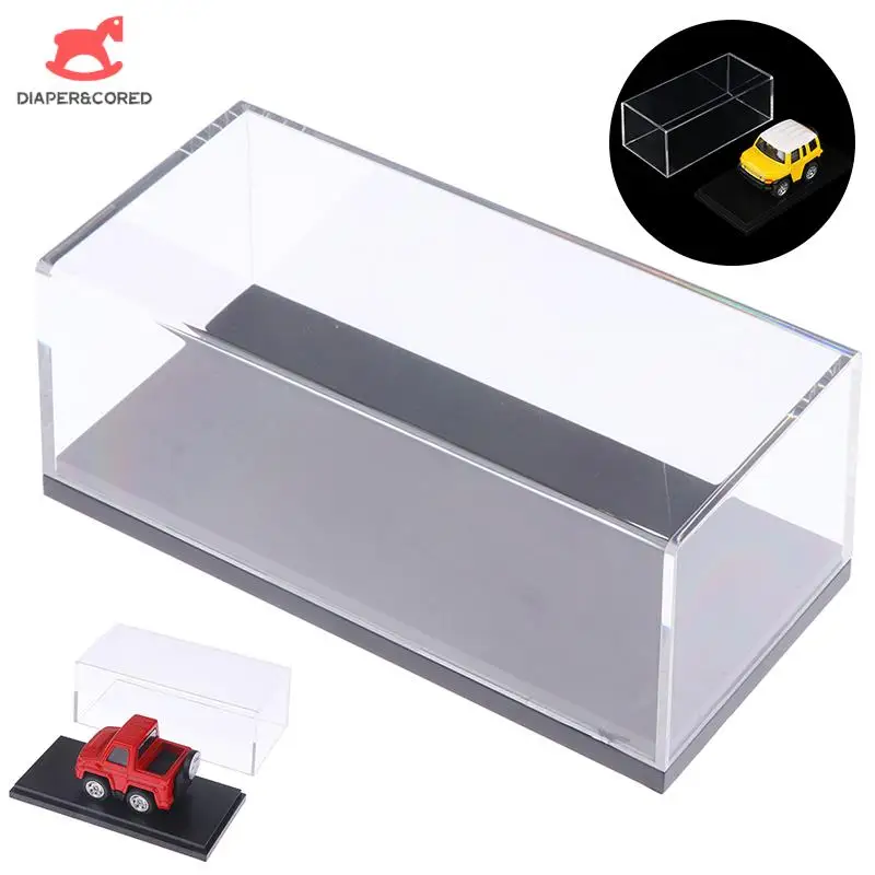 1pcs 1:64 Transparent Acrylic Hard Cover Protective Case PVC Display Box For Car Model Figure Collectible Miniature Storage Box