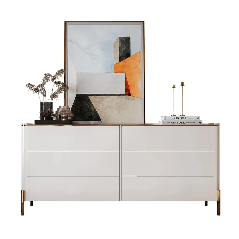 

Modern simple Italian solid wood storage cabinet, living room entrance locker