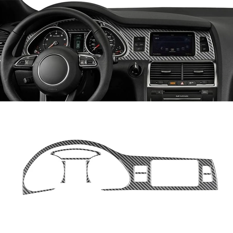 

Настоящая мягкая рама приборной панели из углеродного волокна, крышка спидометра, отделка внутренних аксессуаров для Q7 2007-2015