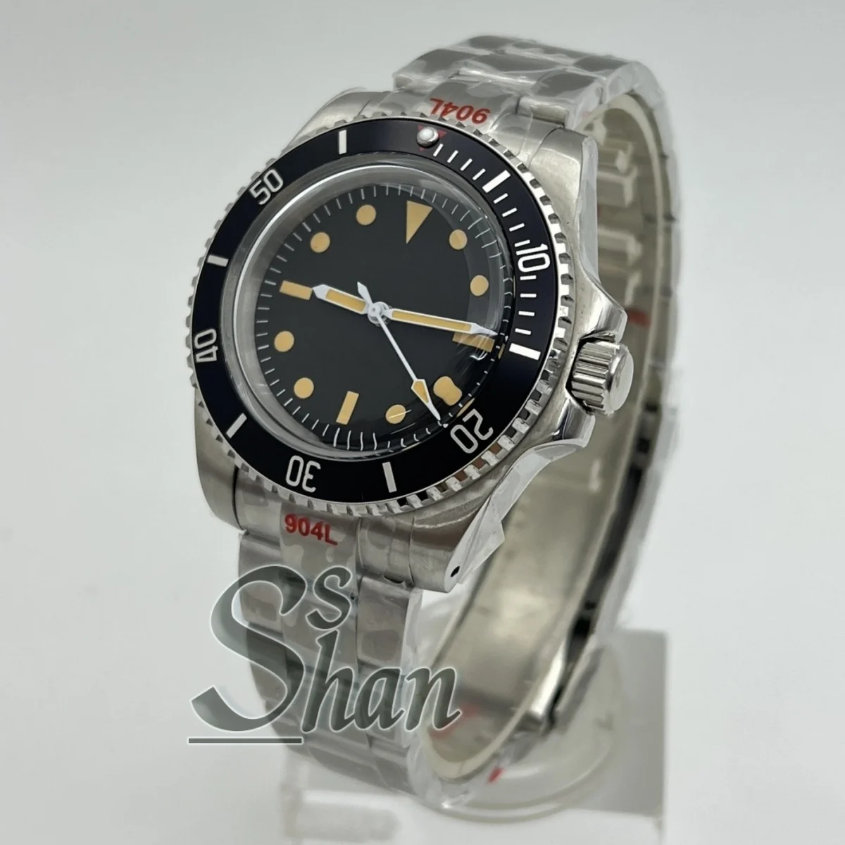 

40mm retro luxury men's watch black bezel coated glass luminous dial 10 AMT water resistance equipped with NH35 PT5000 movement