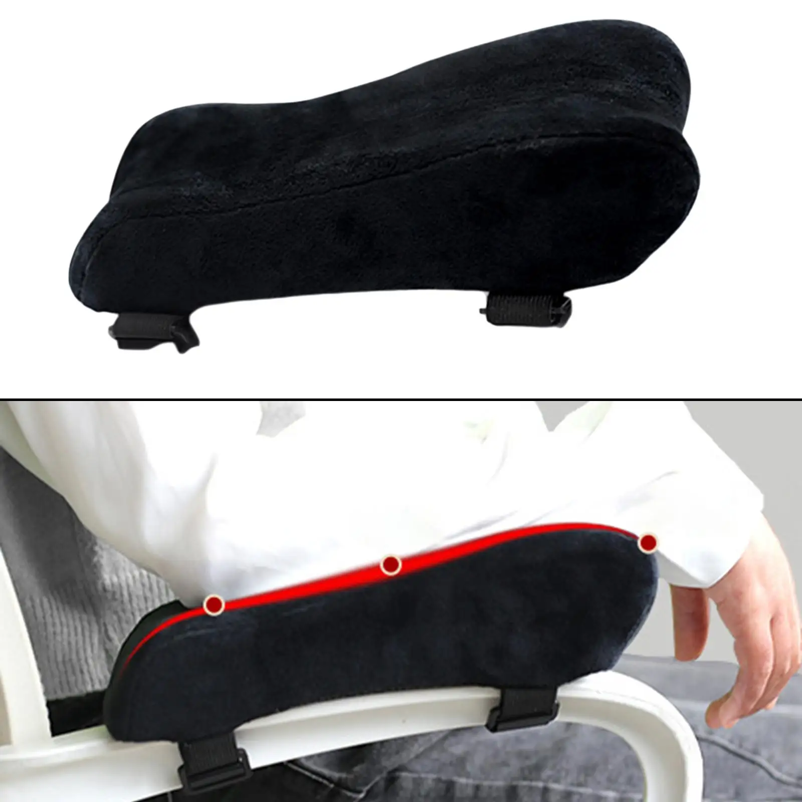 

Memory Foam Gaming Armrest Cushion with Adjustable Strap for Wheel