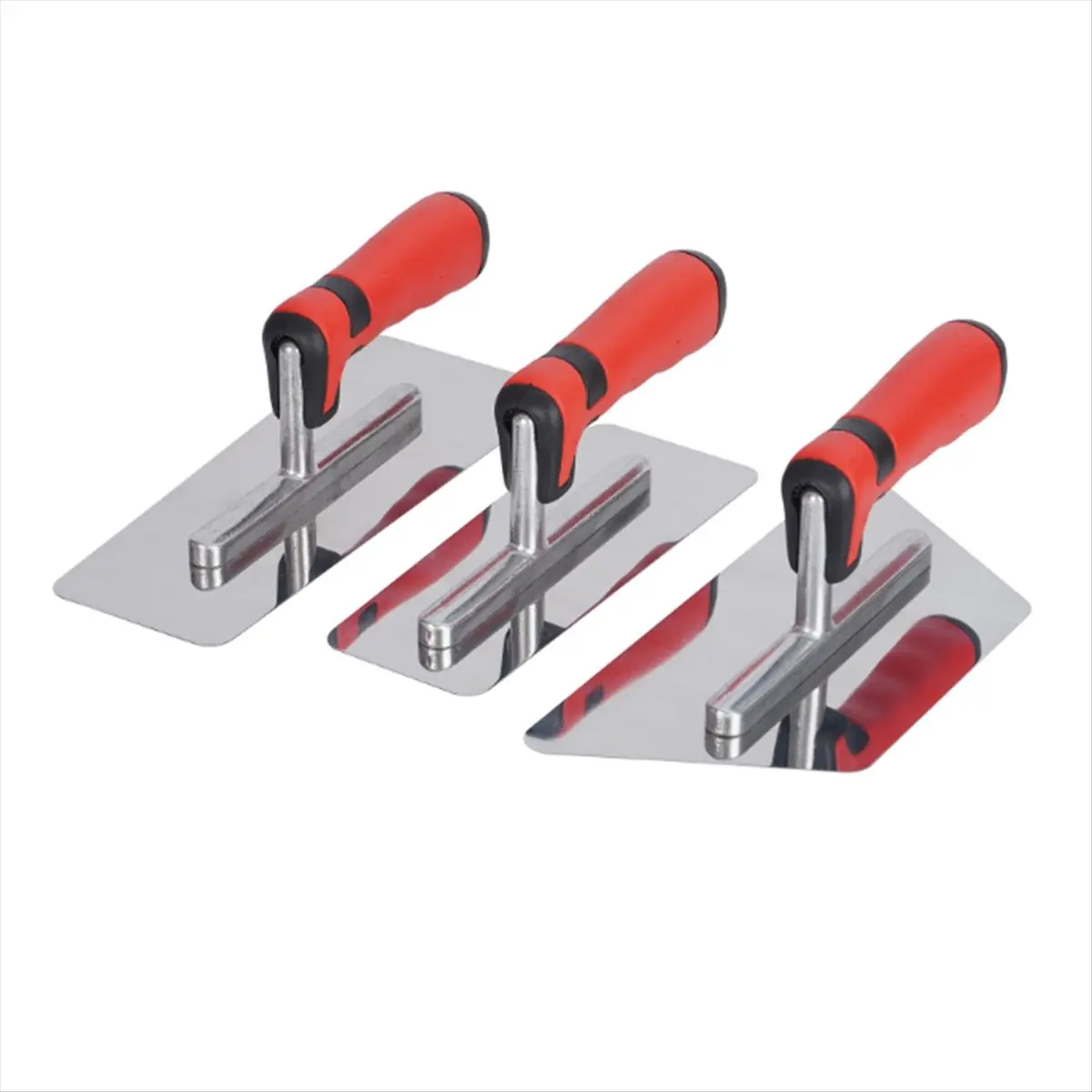 BHBL 3 Pack Plaster Finishing Trowel Set, Polished Stainless Steel Paint Plastering Hand Tool with Handle