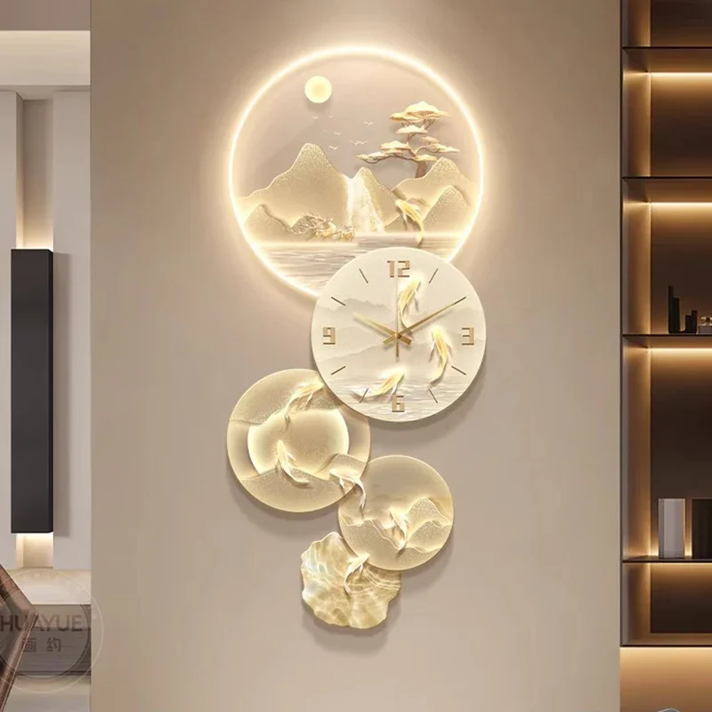 Led Digital Wall Clocks Luxury Restaurant Nordic Minimalist Mechanism Wall Watch Living Room Relogio De Parede Home Decoration