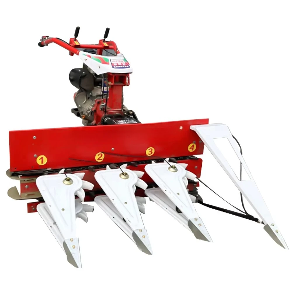 Harvesting Single Row Maize Harvester Soybean Wheat Rice Reaper Mini 2 Wheels Farm Cutting Machine