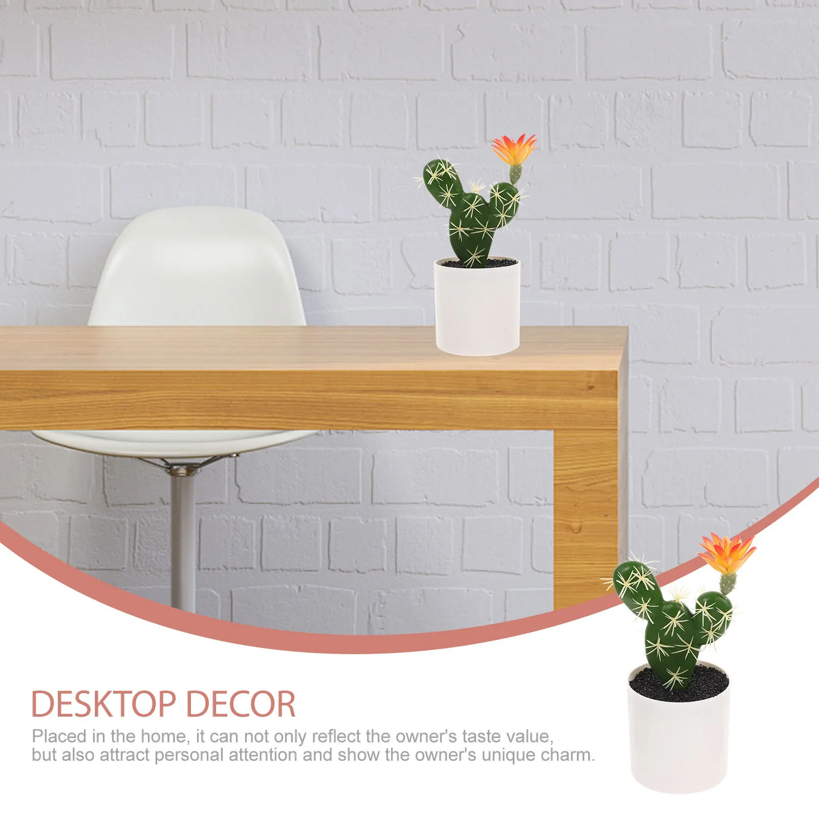 

Fake Potted Cactus Bonsai Decorative Artificial Plant Plastic Lifelike Home Tabletop Decor Artificial Cactus Bonsai