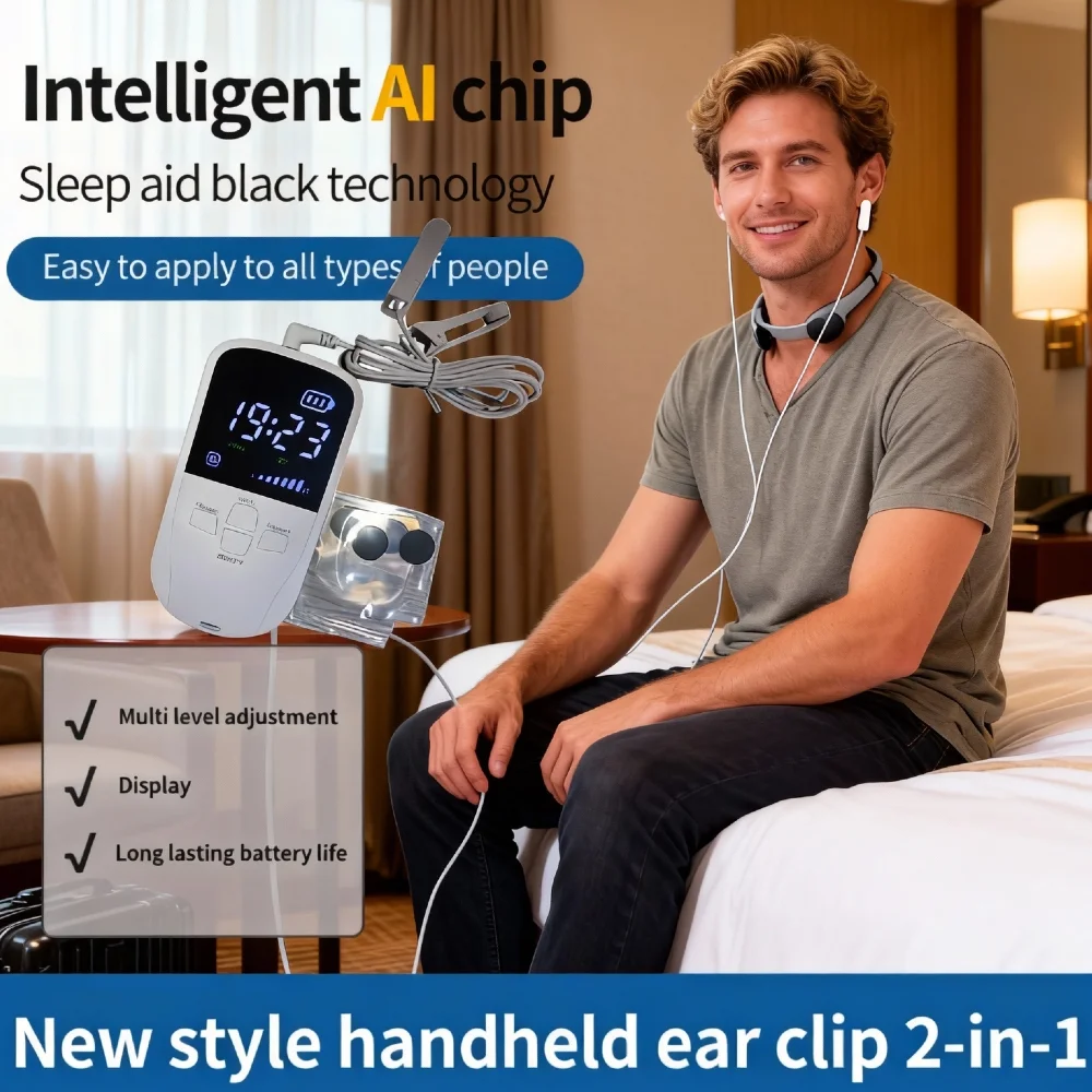 

Portable Fast-Acting CES Therapy Device, Vagus Nerve Stimulator for Deep Sleep & Anxiety Depression Relief