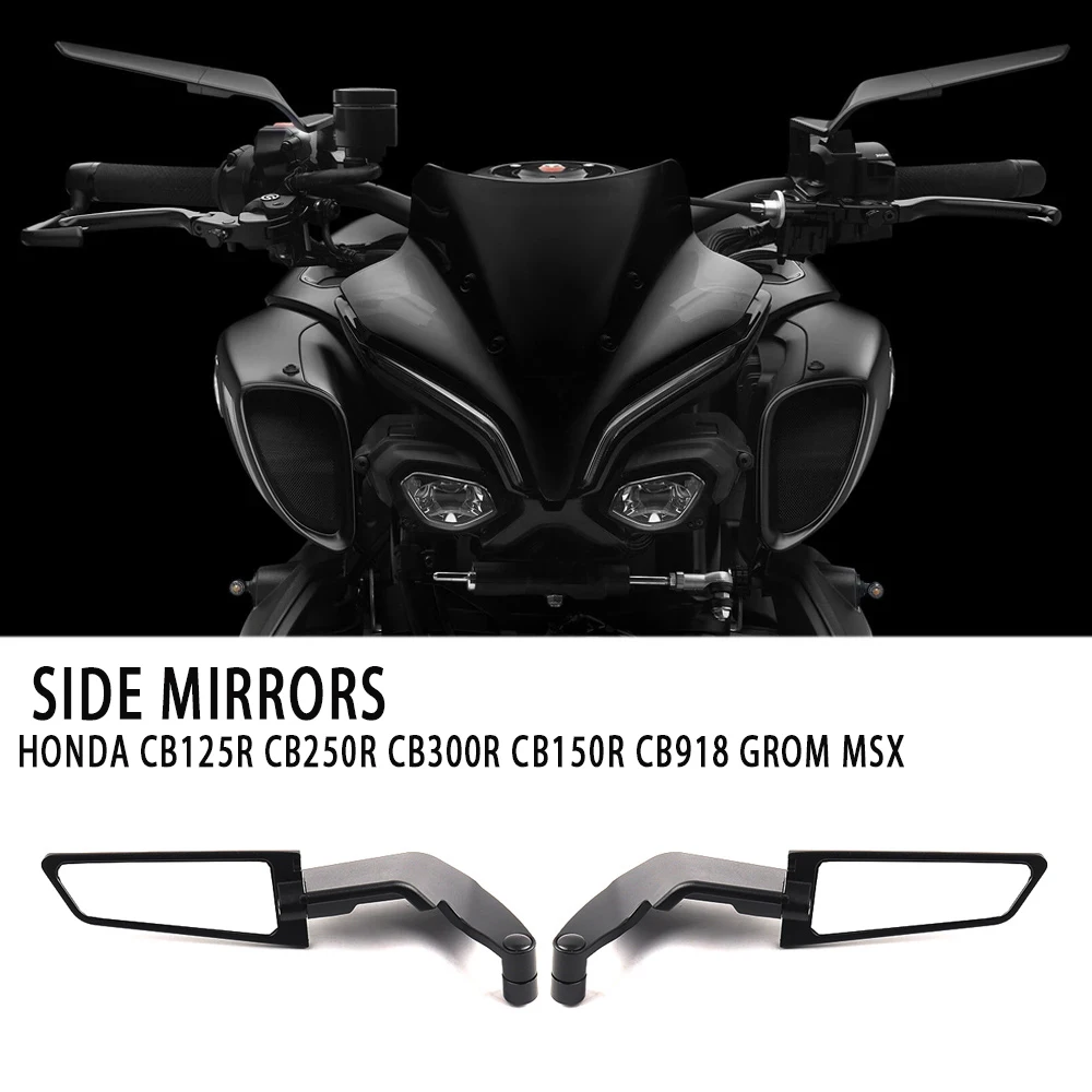 

For Honda CB125R CB250R CB300R CB150R CB918 GROM MSX Universal Motorcycle Mirror Wind Wing side Rearview Reversing mirror