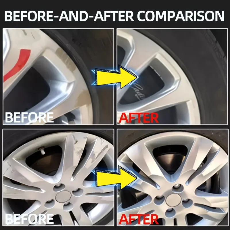 طقم إصلاح عجلة الدراجة النارية العالمي - معجون إصلاح خدوش العجلة المصنوعة من السبائك، وإزالة الأكسدة ومعجون التلميع، عالي الجودة