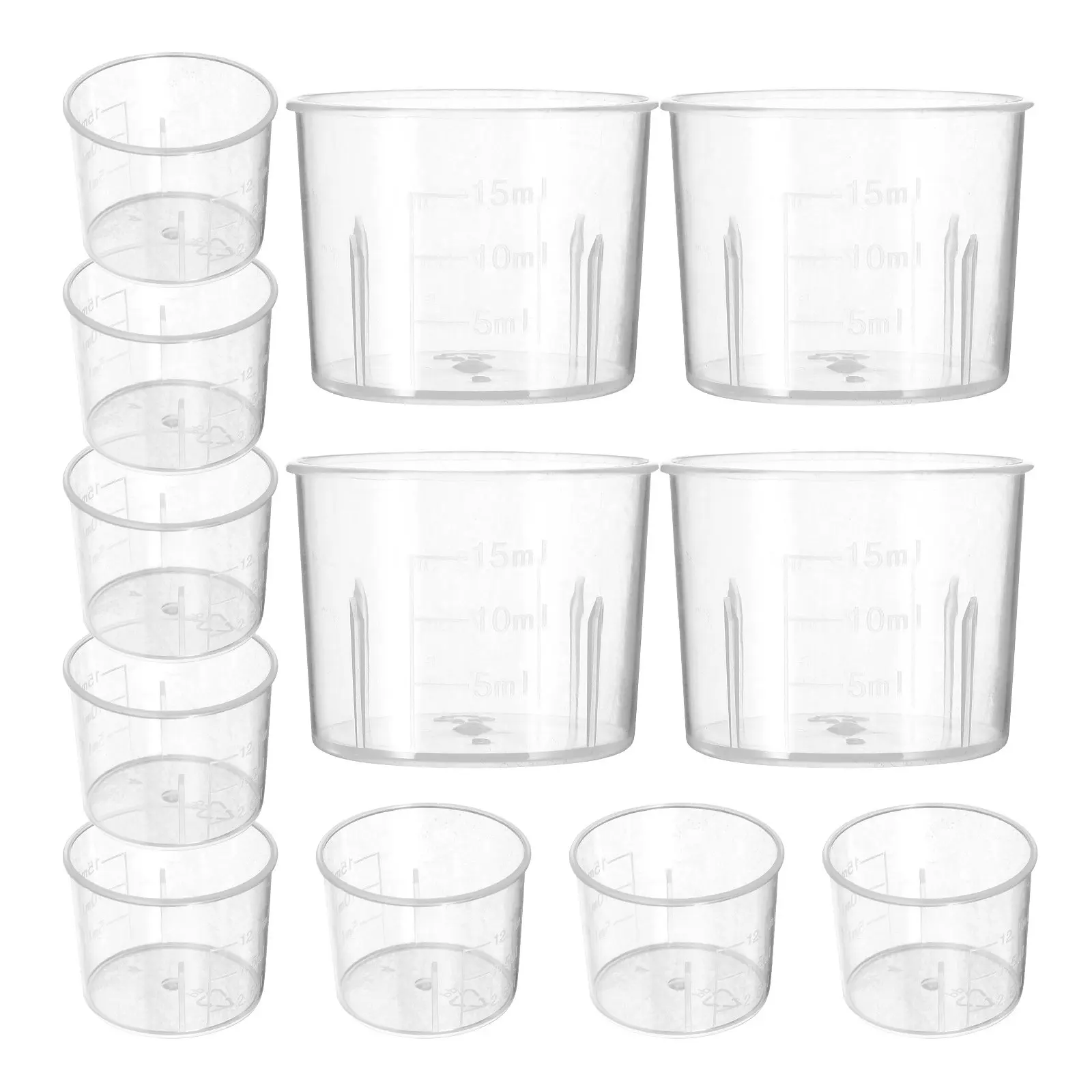 

100 Pcs Measuring Cups Liquid Beakers Graduated Laboratory Chemistry Measure Chemical Clear