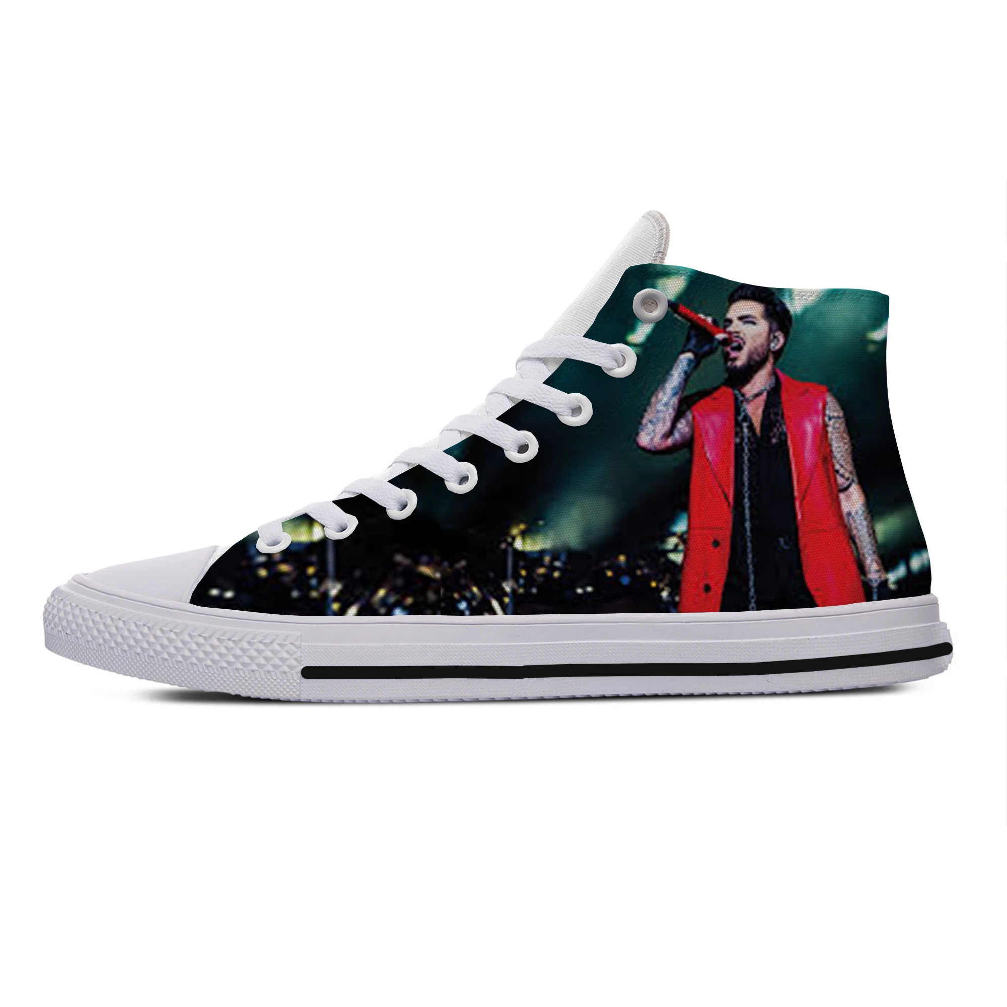 Hot Cool Fashion High Quality Summer Sneakers Handiness Casual Shoes Men Women Pop Rock Adam Lambert High Top Board Shoes