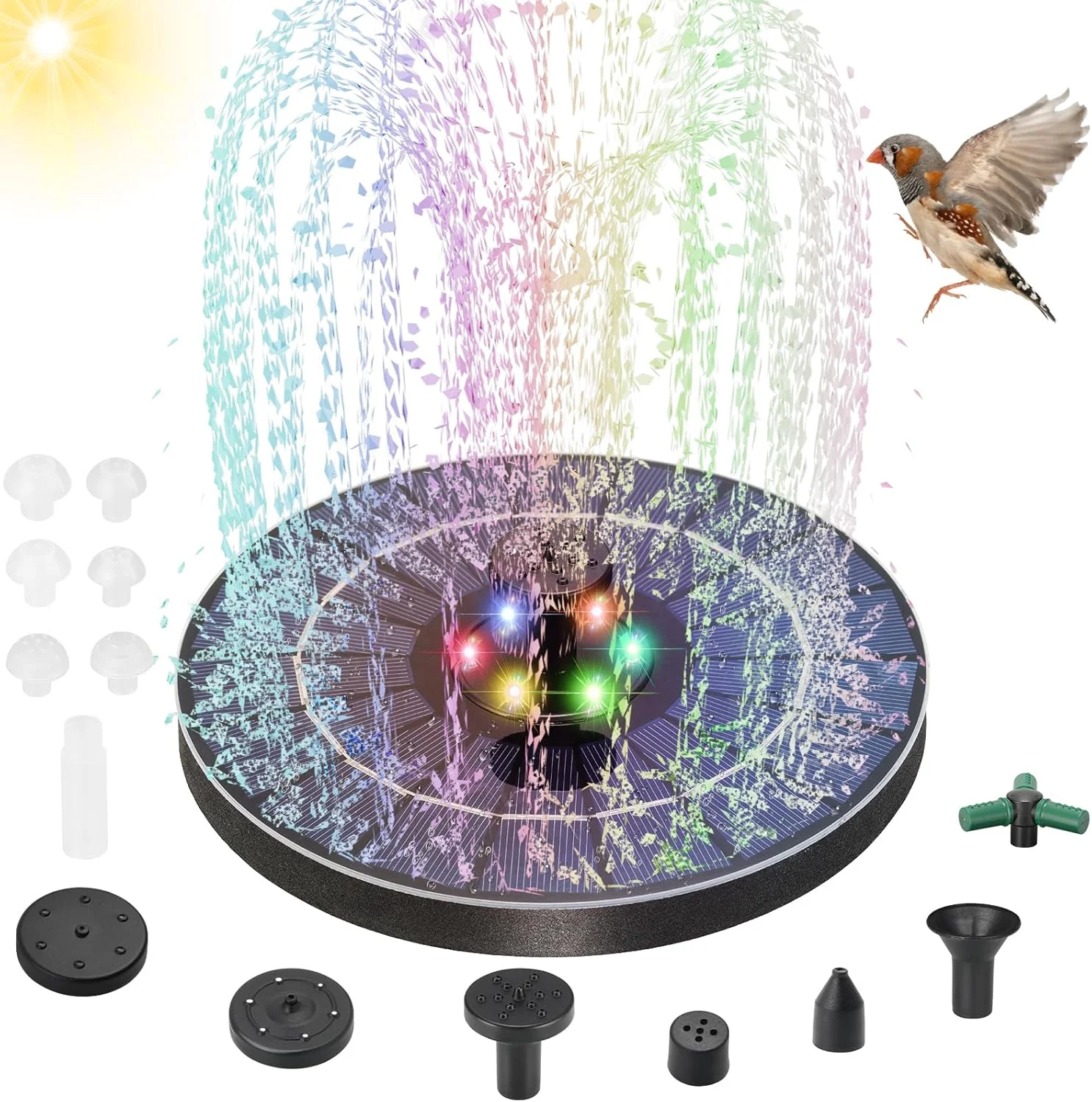

Solar Powered Fountain Kit Outdoor Garden Swaying Auto Floating Eco-Friendly Wiggler Smart Water Pump