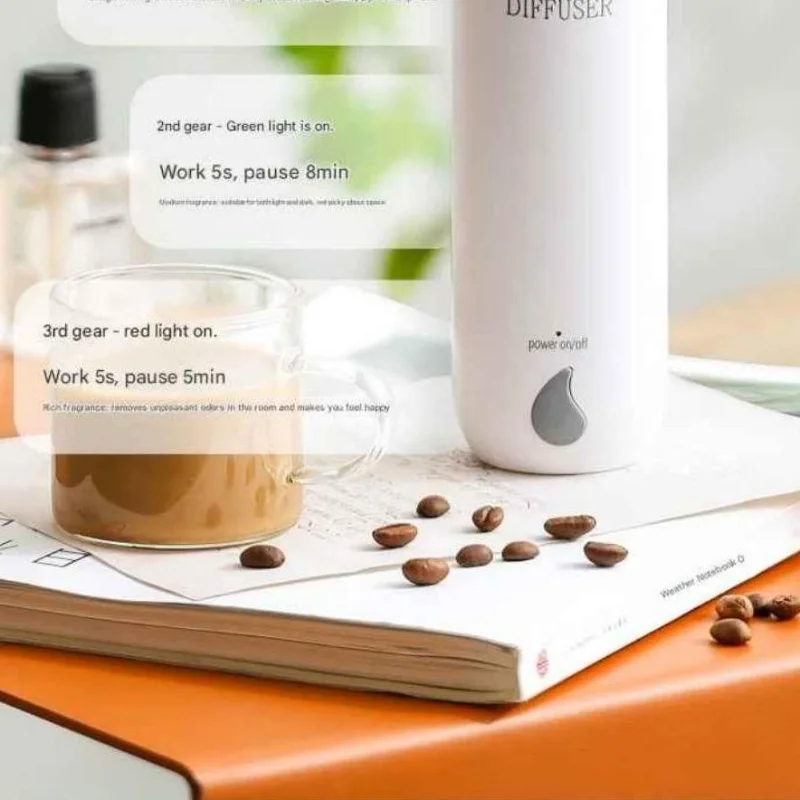 

Smart Automatic Fragrance Sprayer with Timer - Essential Oil Diffuser for Hotels, Bedrooms, Bathrooms - Includes 3 Premium Essen