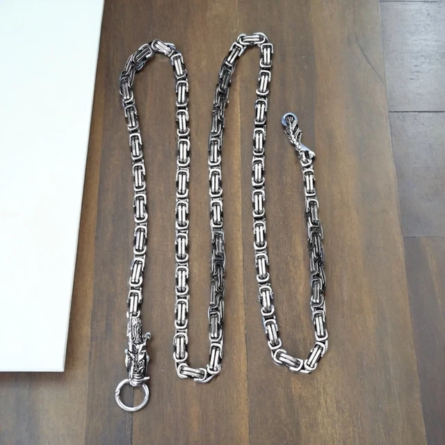 EDC Self Defense Whip Titanium Steel Naszyjnik Fashion Chain Waist Dragon Head Pendants Bransoletki Chłopiec Gadżety Dla Mężczyzn Fajne Prezenty