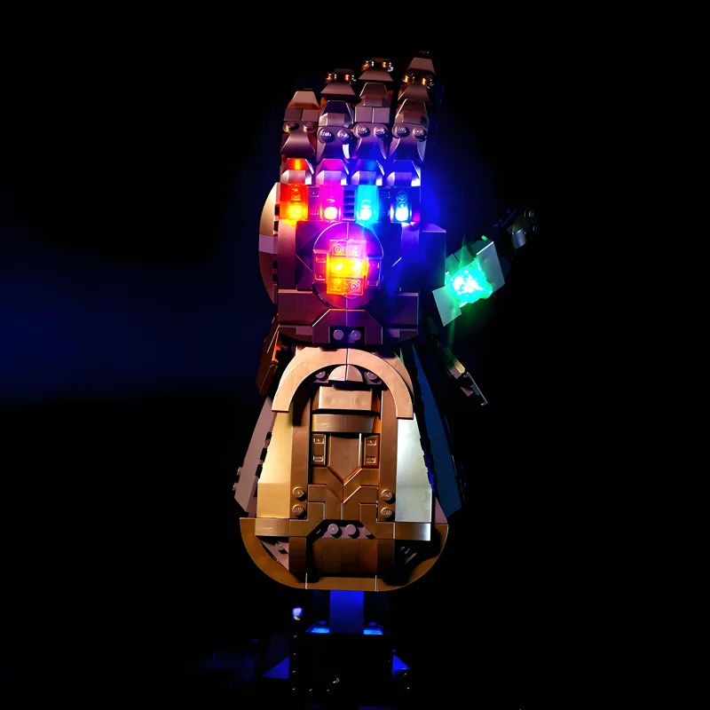 مجموعة إضاءة LED RC DIY لـ Lego 76191 Infinity Gauntlet مجموعة مكعبات البناء (ضوء LED فقط، بدون نموذج كتل)