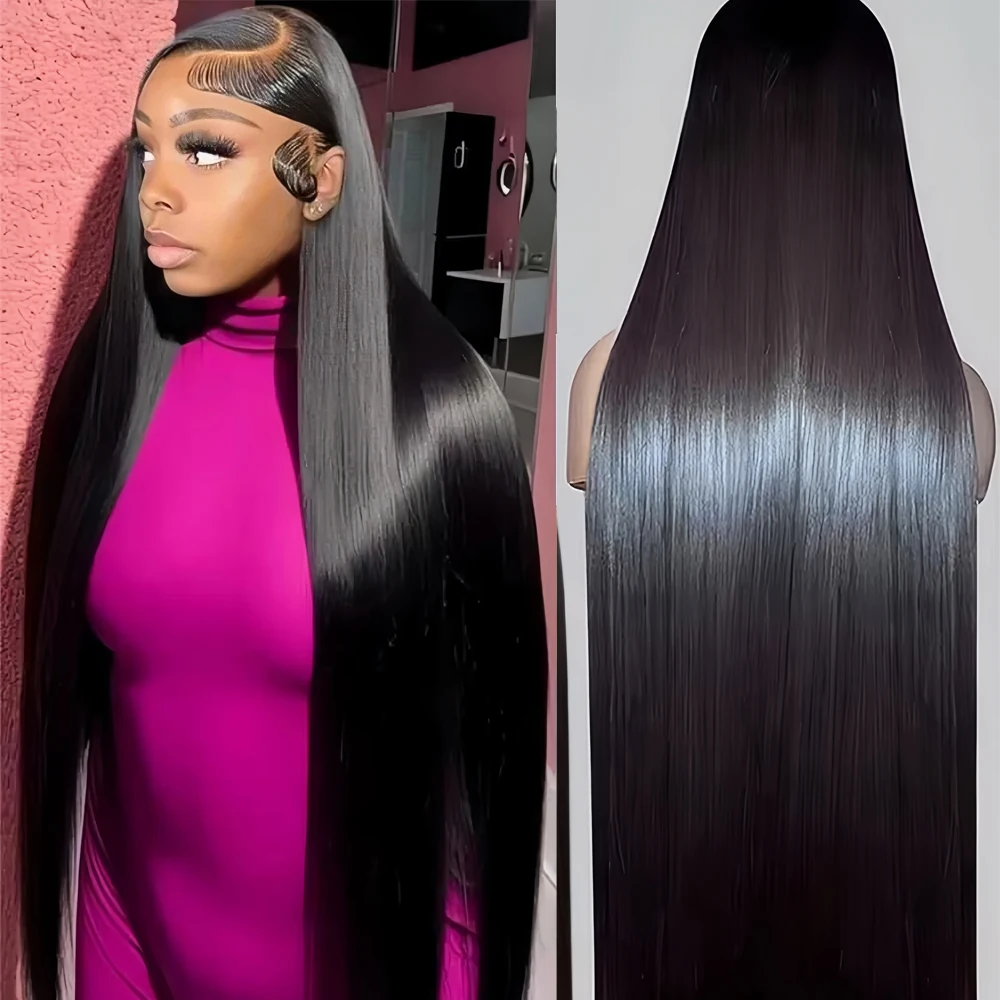 30 32 بوصة العظام مستقيم 13x6 HD الدانتيل الباروكة الأمامية 5x5 غلويليس باروكة من شعر طبيعي البرازيلي مستقيم الدانتيل الجبهة الباروكات للنساء السود