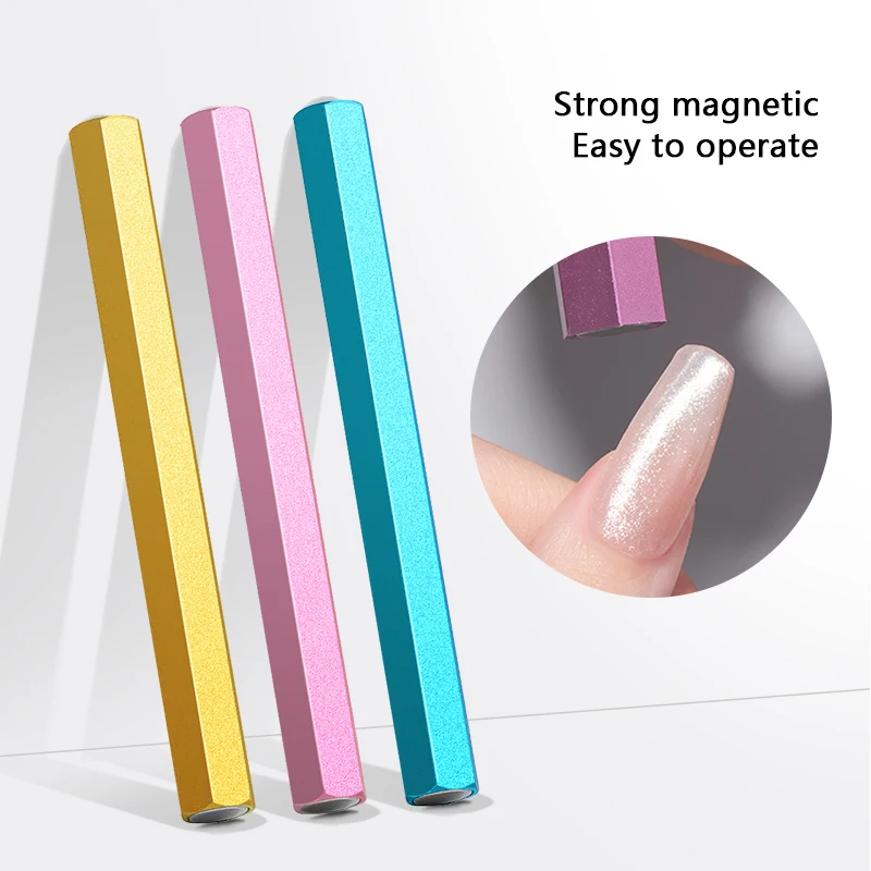 Long Strong Effect Cat Magnet Magnetic Cylindrical Stick UV Gel Polishing French Multi-function Magnetic Pen Manicure Tool