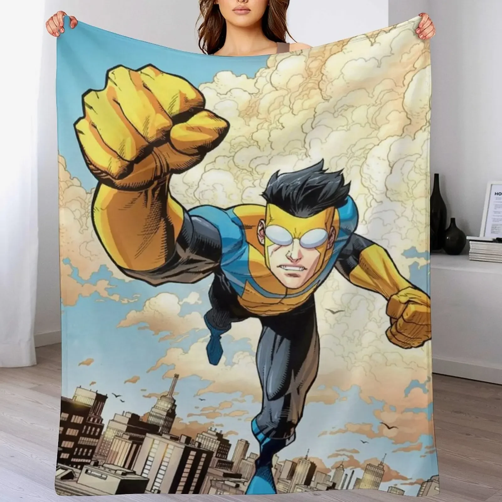 

Invincible Throw Blanket Fashion Sofas Luxury St anime Custom Blankets