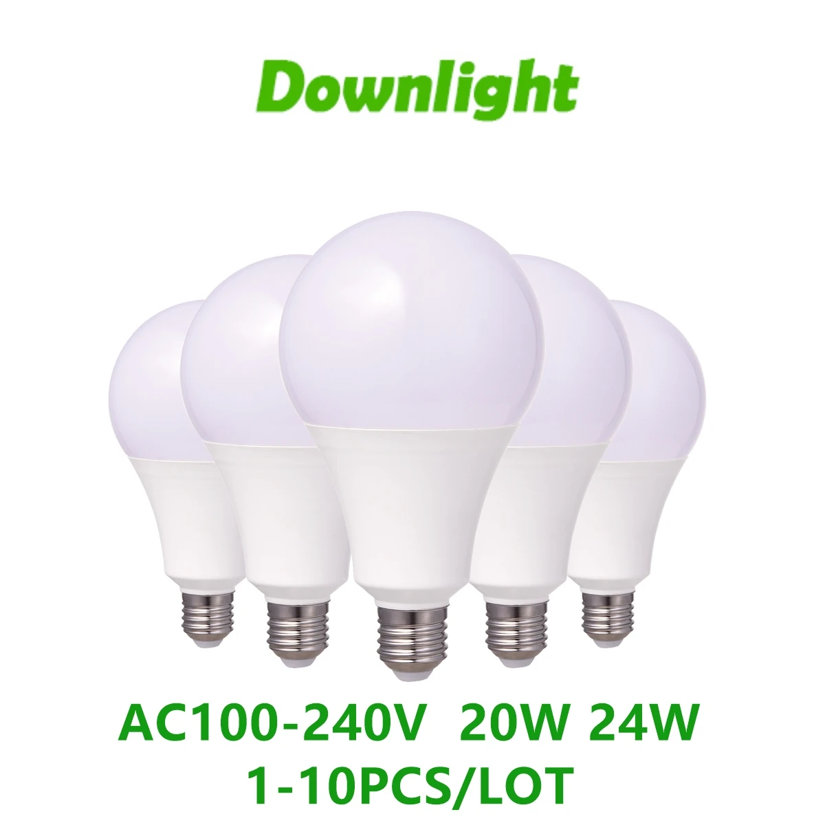 1-10PCS LED high power bulb high light efficiency no strobe A80 AC100V-240V E27 B22 20W 24W  suitable for mall home lighting