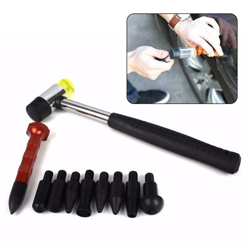 

Car Dent Repair Hail Remover Hooks Rods Paintless Hail Dent Repair Removal Kit Auto Body Tap Down Pen Tools With 9 Head