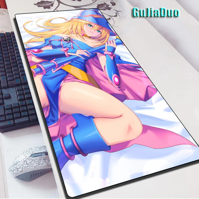 Dark Magician Girl Anime Girl Mouse Pad Computer Table Pad Gaming Room Accessories Kawaii Mange Mousepad XL Game Desk Mat Carpet