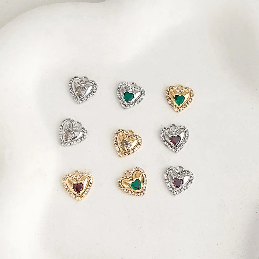 

Cordial Design 11*11MM 30Pcs Copper Pendant/Heart Shape/Hand Made/Genuine Gold Plating/ewelry Accessories/DIY CZ Charms #196113