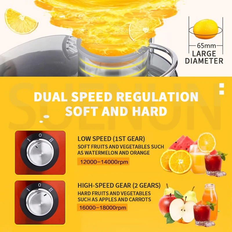 Электрическая соковыжималка, бытовая соковыжималка для разделения отходов, полностью автоматическая соковыжималка для фруктов и овощей