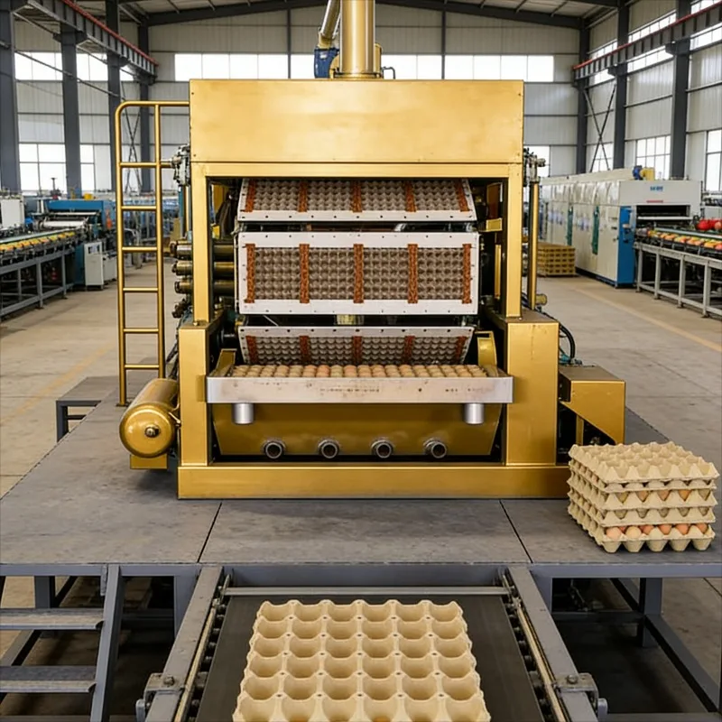 Customized Waste Paper Recycling Egg Tray Machine Recycle Newspaper To Egg Cartons 1000pcs/h