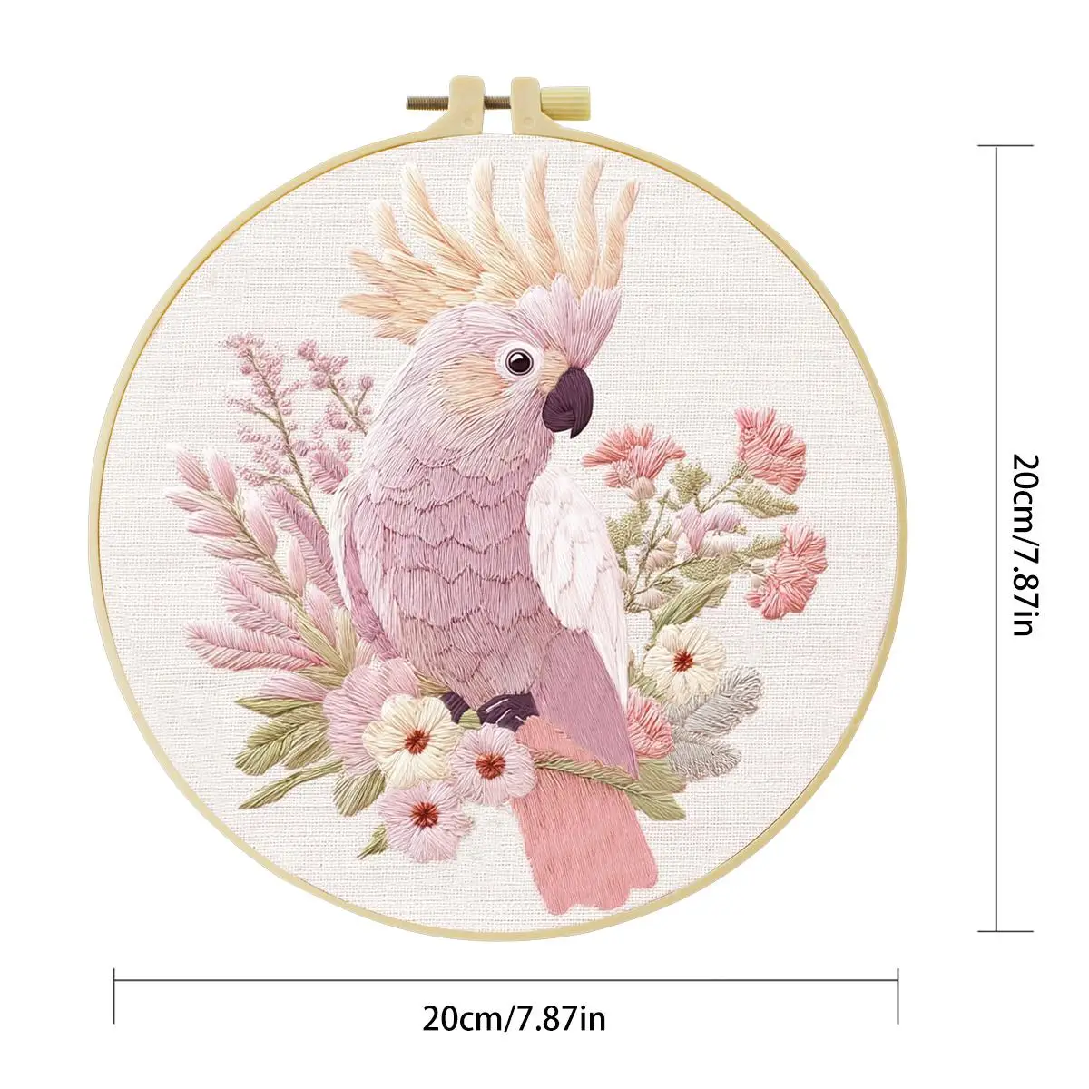 1 Stück 20X20CM/15X15CM 7,87/6,3 Zoll Vogel-Stickerei-Starter-Kit DIY-Kit DIY-Stickerei-Set Handarbeiten Heimdekoration Malerei – Detail 4