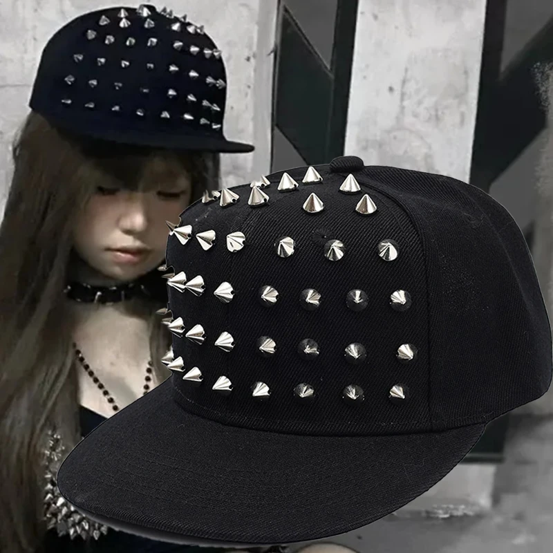 

Spring Summer Adjustable Street Hip-hop Rivet Baseball Caps for Women Sun Protection Hat Suitable for Outdoor Sport Men's Hats
